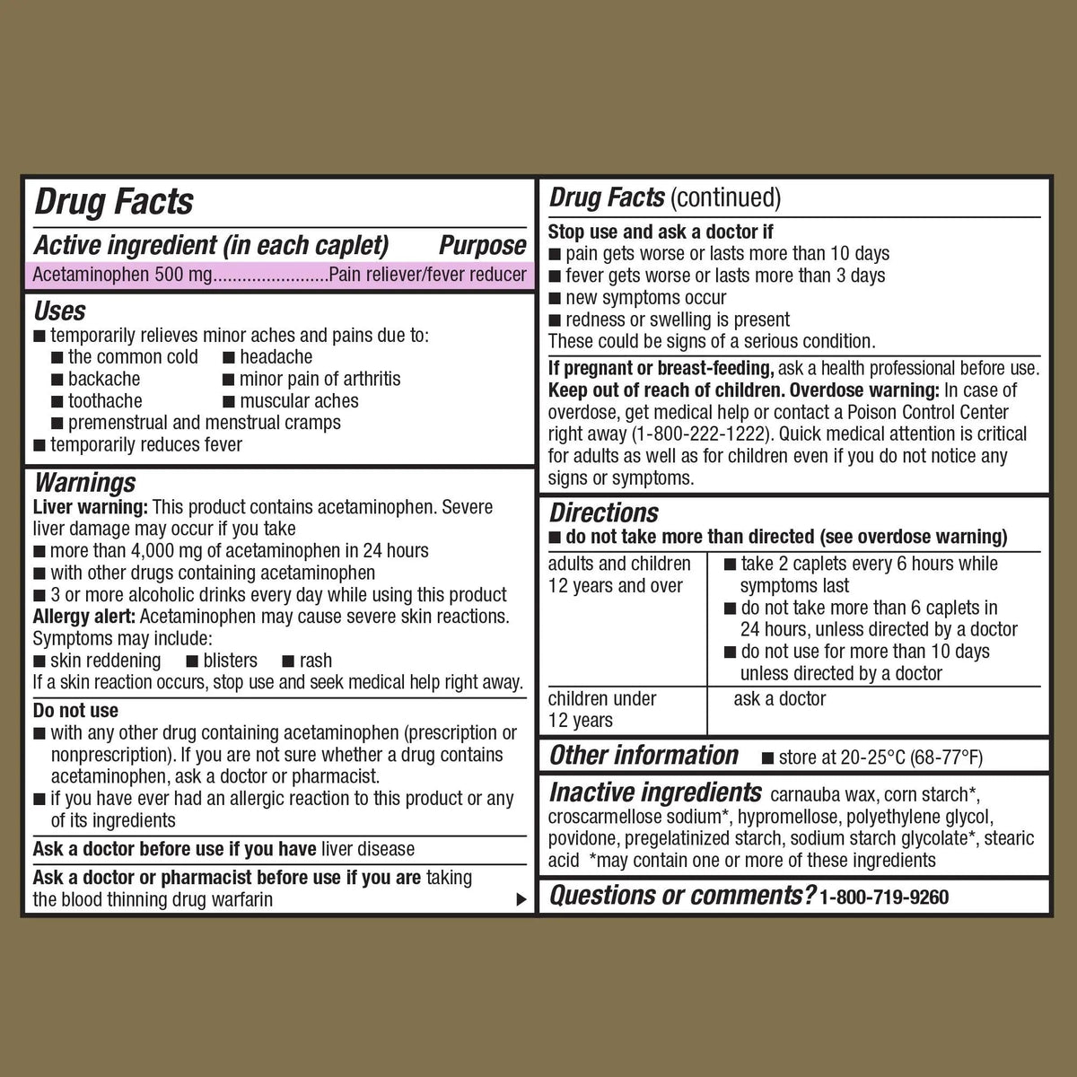 GoodSense Extra Strength Acetaminophen Caplets 500 mg, Pain Reliever and Fever Reducer, Easy Open Cap, 100 Count GoodSenseBuy Supplements Australia