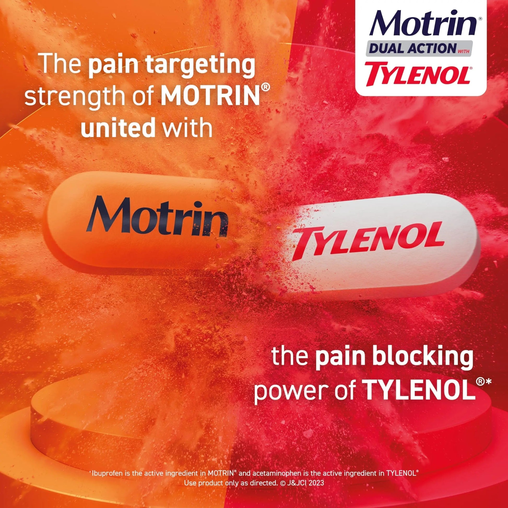 Motrin Dual Action with Tylenol, Fast-Acting Dual Action Pain Reliever with Ibuprofen & Acetaminophen for Minor Aches & Pains, Ibuprofen (NSAID) 125 mg & Acetaminophen 250 mg, 80 ct MotrinBuy Supplements Australia