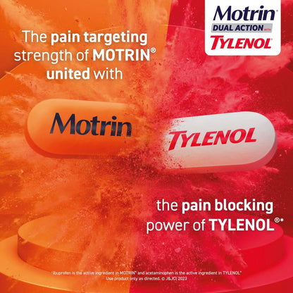 Motrin Dual Action with Tylenol, Fast-Acting Dual Action Pain Reliever with Ibuprofen & Acetaminophen for Minor Aches & Pains, Ibuprofen (NSAID) 125 mg & Acetaminophen 250 mg, 80 ct MotrinBuy Supplements Australia