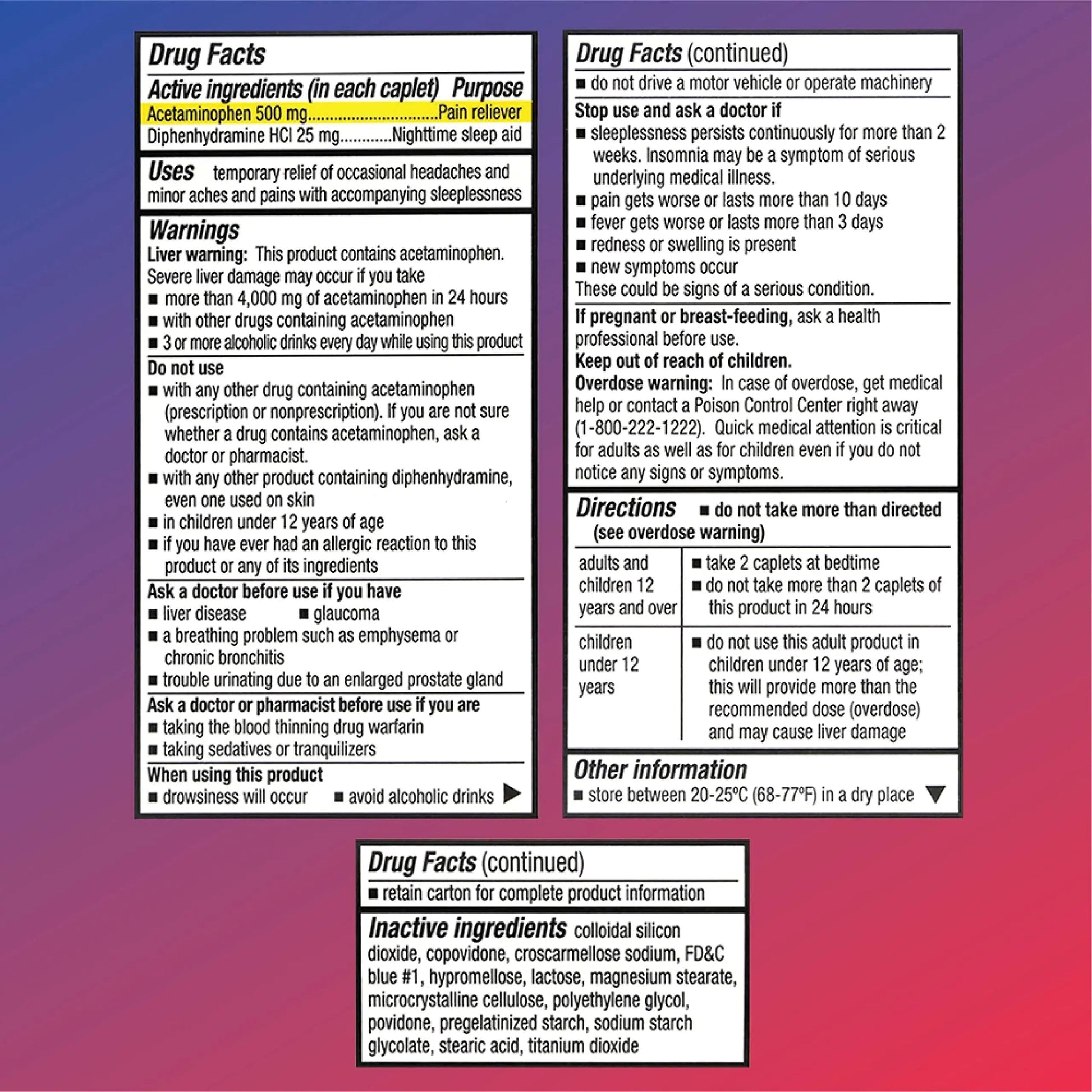 Quality Choice Extra Strength Pain Relief PM, Pain Reliever and Nighttime Sleep Aid, Acetaminophen 500 mg & Diphenhydramine HCI 25 mg (Sleep Aid), 50 Count Package of Caplets Quality ChoiceBuy Supplements Australia