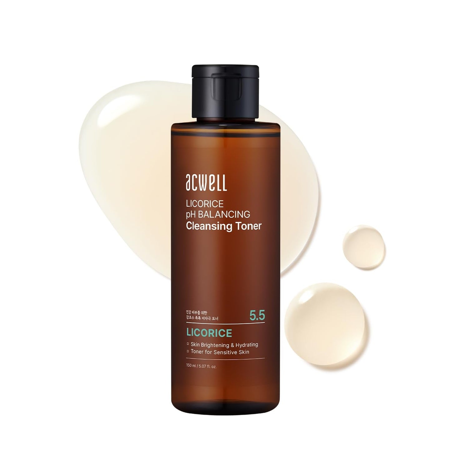 ACWELL Licorice pH 5.5 Balancing Korean Toner and Cleansing 5.07 fl.oz. - Alcohol-Free Hydrating Facial Astringent - PrimeBioHealth - canada supplements