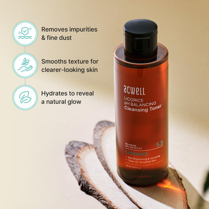 ACWELL Licorice pH 5.5 Balancing Korean Toner and Cleansing 5.07 fl.oz. - Alcohol-Free Hydrating Facial Astringent - PrimeBioHealth - canada supplements