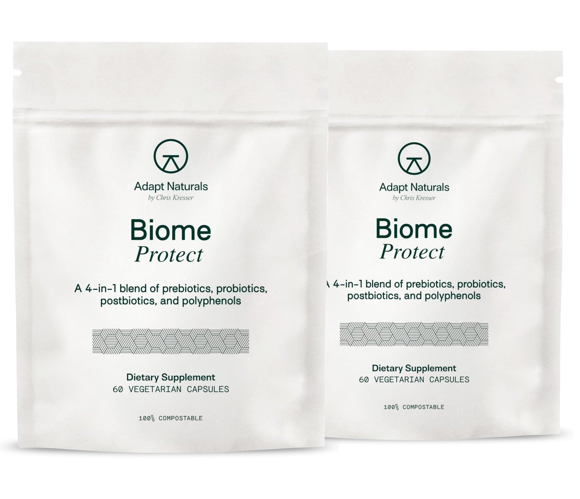 Adapt Naturals 4-in-1 Biome Protect Prebiotics, Probiotics Supplement Postbiotics & Polyphenols for Microbiome, Gut Health & Defense - PrimeBioHealth - canada supplements