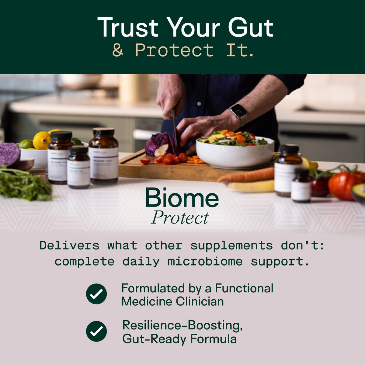 Adapt Naturals 4-in-1 Biome Protect Prebiotics, Probiotics Supplement Postbiotics & Polyphenols for Microbiome, Gut Health & Defense for Women & Men, 30 Day Supply - PrimeBioHealth - canada supplements
