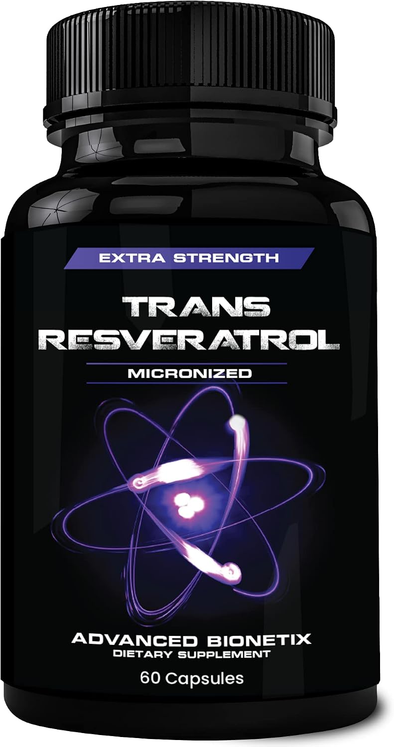Advanced Bionetix 2X Potency Micronized Trans Resveratrol Supplement. 1200mg per 2 Capsules. High Absorption Antioxidant Formula. Promotes Anti Aging, Cognitive Support & Heart Health - PrimeBioHealth - canada supplements