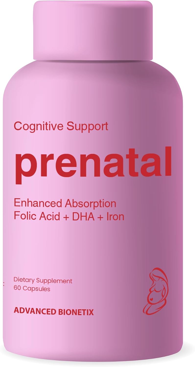 Advanced Bionetix Bio-Available Prenatal Vitamins for Women, Natural Methylated Folate Folic Acid, DHA Omega 3. Multivitamin Pre, During & Post Pregnancy - PrimeBioHealth - canada supplements