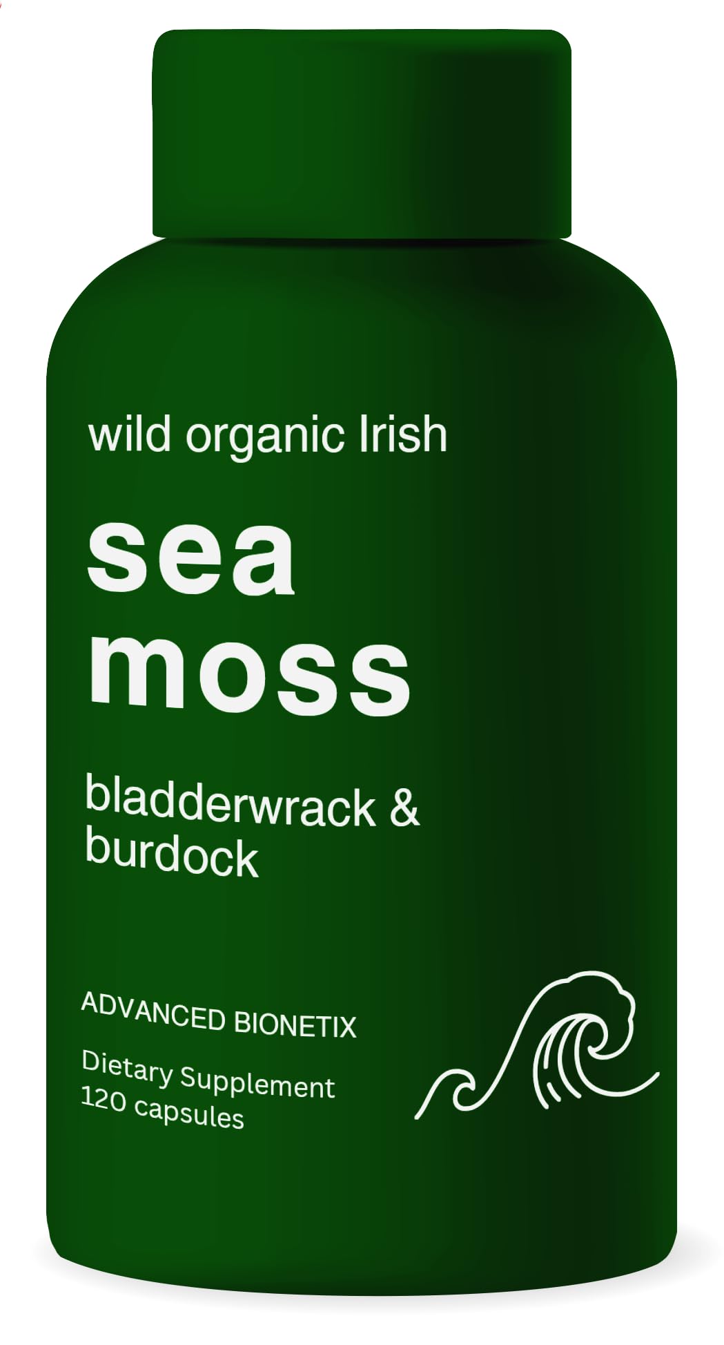 Advanced Bionetix Organic Irish Sea Moss Capsules, Raw Wildcrafted Seamoss Enhanced w/Bladderwrack & Burdock Root Capsules 120 Total Pills Antioxidant Packed. Prebiotic Superfood, Thyroid Support - PrimeBioHealth - canada supplements
