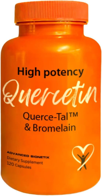 Advanced Bionetix Querce-Tal™ Quercetin + Bromelain 120 Veg Capsules | High Potency Enhanced Absorption Bioavailability. Supports Anti-Oxidant, Flare up Events, Heart Immune Health, Packaging May Vary - PrimeBioHealth - canada supplements