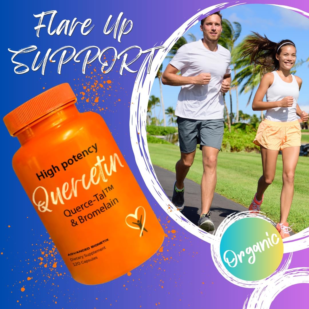 Advanced Bionetix Querce-Tal™ Quercetin + Bromelain 120 Veg Capsules | High Potency Enhanced Absorption Bioavailability. Supports Anti-Oxidant, Flare up Events, Heart Immune Health, Packaging May Vary - PrimeBioHealth - canada supplements