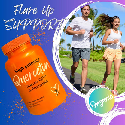 Advanced Bionetix Querce-Tal™ Quercetin + Bromelain 120 Veg Capsules | High Potency Enhanced Absorption Bioavailability. Supports Anti-Oxidant, Flare up Events, Heart Immune Health, Packaging May Vary - PrimeBioHealth - canada supplements