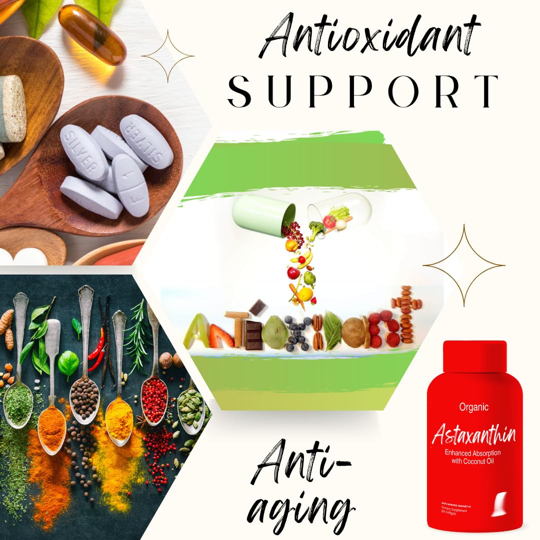 Advanced Bionetix Triple Strength AstaQuil™ Astaxanthin 12mg High Bioavailability Formula, 60 Softgels Organic Coconut Oil for Enhanced Absorption. Powerful Antioxidant for Eye, Joint & Heart Health - PrimeBioHealth - canada supplements