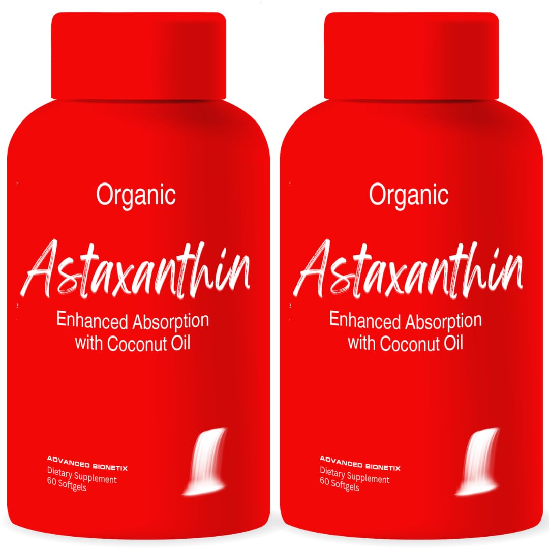 Advanced Bionetix Triple Strength AstaQuil™ Astaxanthin 12mg High Bioavailability Formula, 60 Softgels Organic Coconut Oil for Enhanced Absorption. Powerful Antioxidant for Eye, Joint & Heart Health - PrimeBioHealth - canada supplements