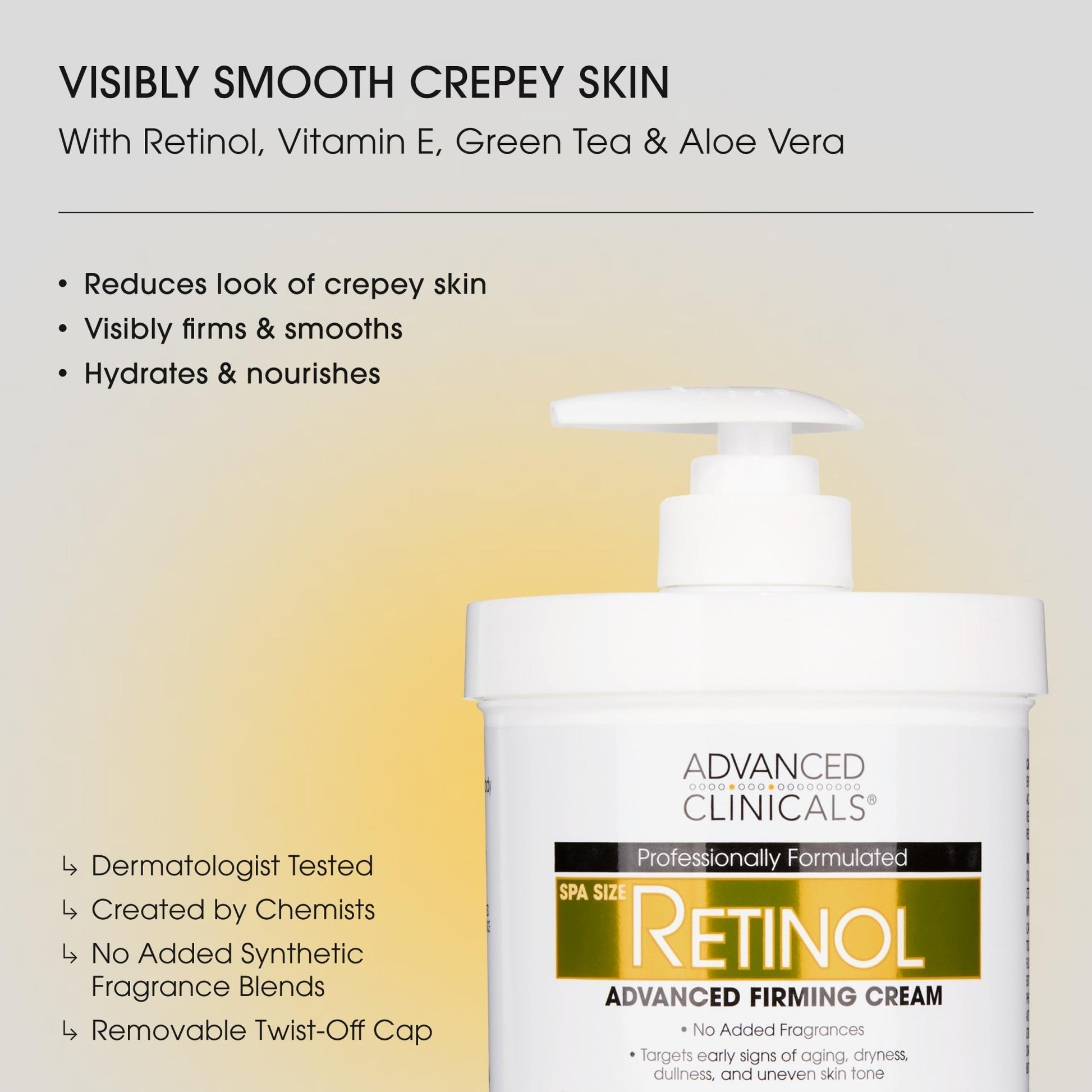 Advanced Clinicals Retinol Body Lotion & Face Moisturizer | Visible Anti Aging Skin Care Retinol Body Cream For Women & Men Targets Look Of Fine Lines - PrimeBioHealth - canada supplements