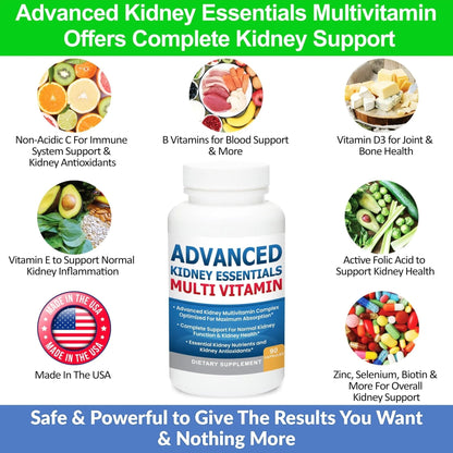 Advanced Kidney Essentials Multivitamin. Kidney Support Supplement for Complete Kidney Health. Kidney Health Supplement - PrimeBioHealth - canada supplements