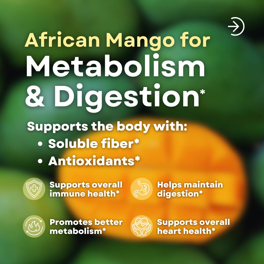 African Mango Capsules for Immune System, Metabolism, and Nutritional Wellness Support - Pure 10:1 Irvingia Gabonensis Extract - 180 Veggie Capsules Non-GMO, Gluten-Free, Vegan-Friendly - PrimeBioHealth - canada supplements