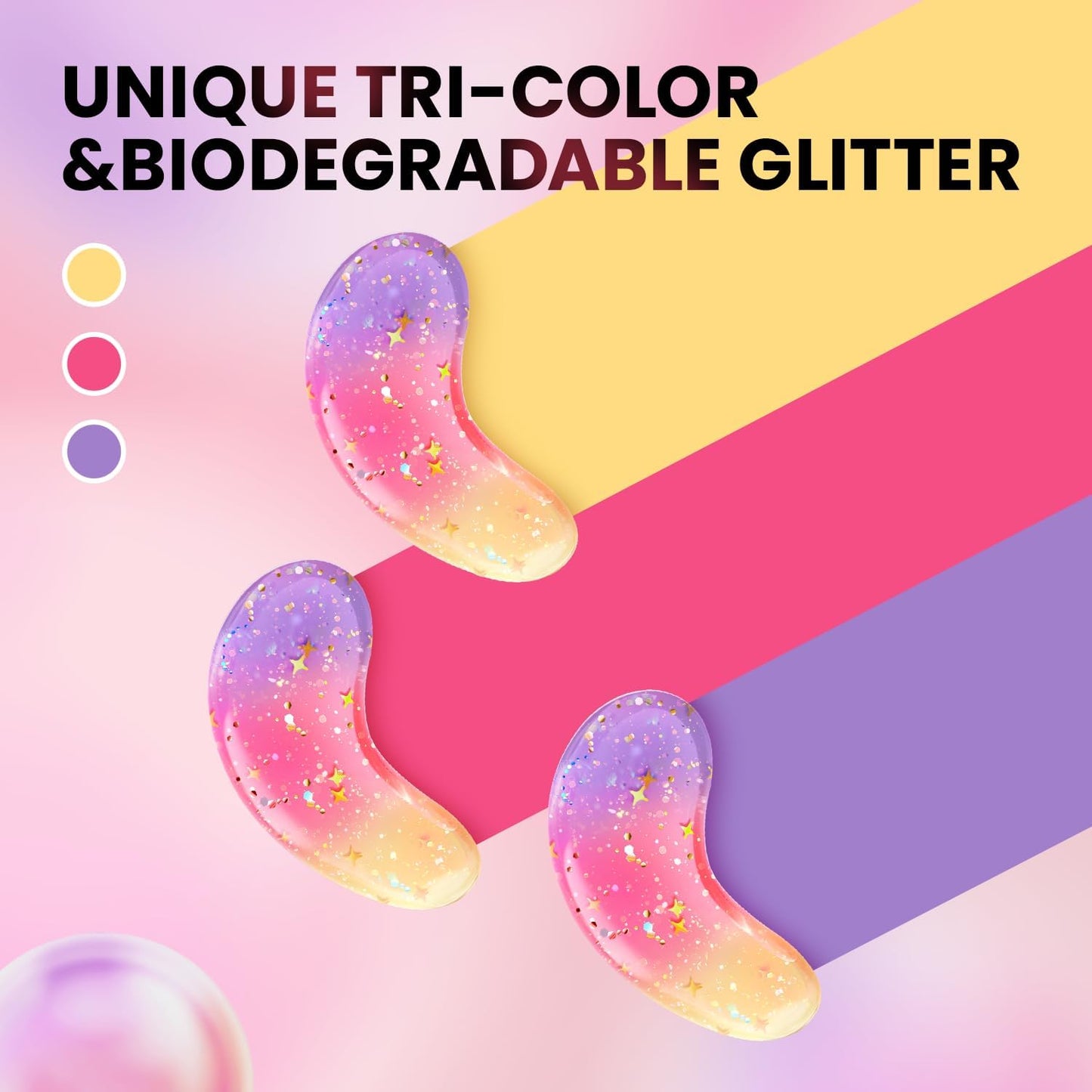 AILEORY Under Eye Patches (24 Pairs) - Tri-color Glitter Eye Gel Pads for Dark Circles, Puffy Eyes, Under eye Bags, Wrinkles - PrimeBioHealth - canada supplements