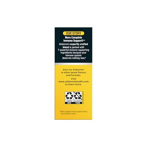 Airborne 1000mg Vitamin C with Vitamin D & Zinc, Sugar Free Multivitamin Immune Support Supplement, Antioxidants Vitamins A C & Vitamin E - PrimeBioHealth - canada supplements