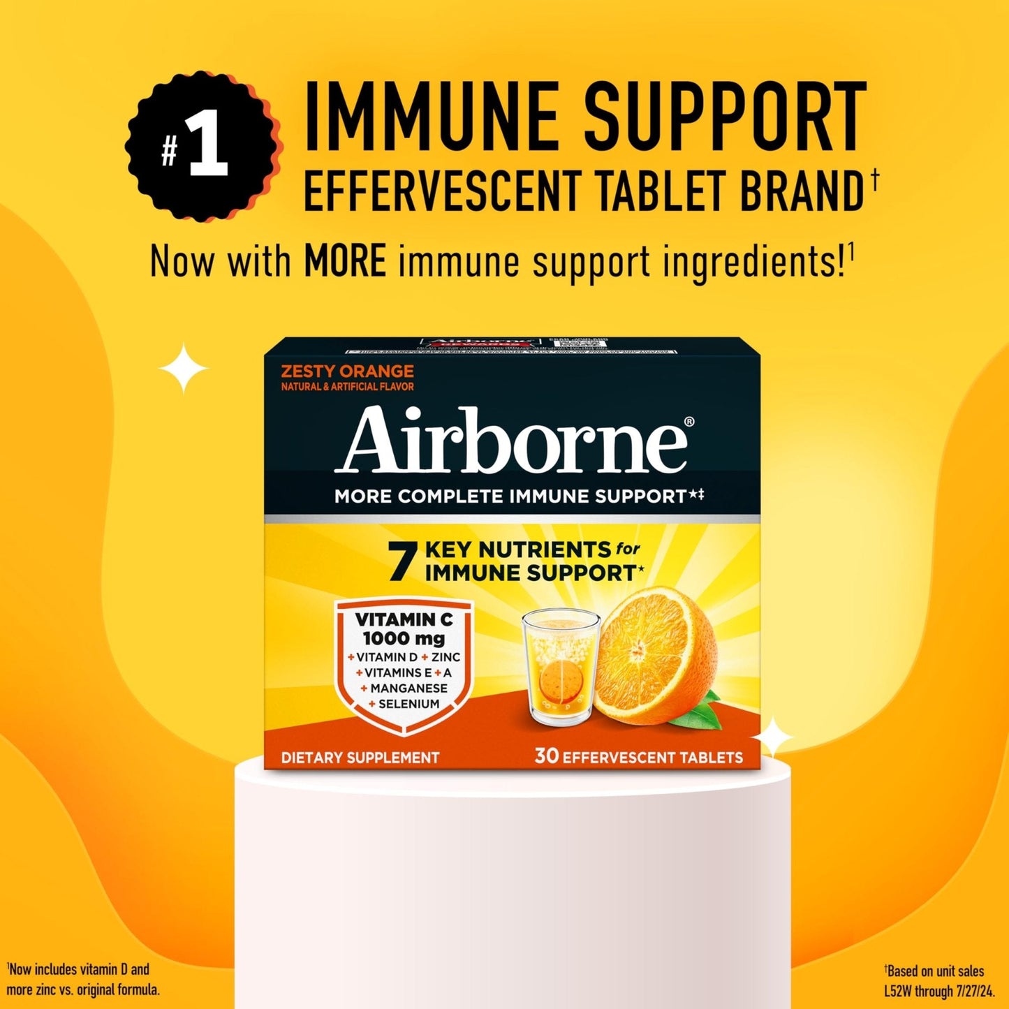 Airborne 1000mg Vitamin C with Vitamin D & Zinc, Sugar Free Multivitamin Immune Support Supplement, Antioxidants Vitamins A C & Vitamin E - PrimeBioHealth - canada supplements