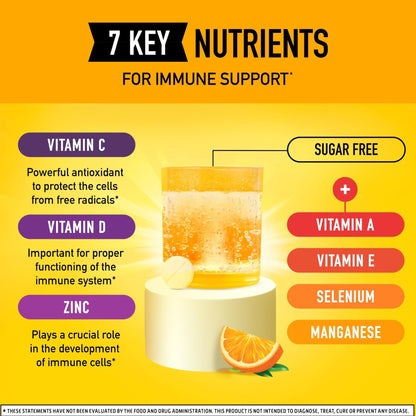 Airborne 1000mg Vitamin C with Vitamin D & Zinc, Sugar Free Multivitamin Immune Support Supplement, Antioxidants Vitamins A C & Vitamin E - PrimeBioHealth - canada supplements