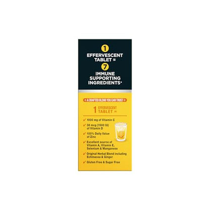 Airborne 1000mg Vitamin C with Vitamin D & Zinc, Sugar Free Multivitamin Immune Support Supplement, Antioxidants Vitamins A C & Vitamin E - PrimeBioHealth - canada supplements