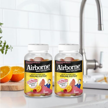 Airborne 750mg Vitamin C Gummies for Adults, Immune Support Gummies with Powerful Antioxidants VIT C & E, Caffeine Free - PrimeBioHealth - canada supplements