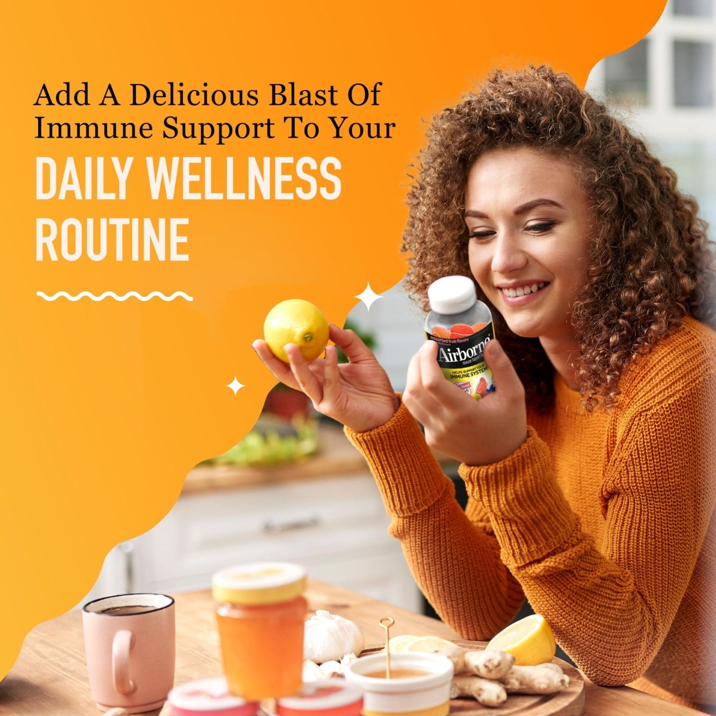 Airborne 750mg Vitamin C Gummies for Adults, Immune Support Gummies with Powerful Antioxidants VIT C & E, Caffeine Free - PrimeBioHealth - canada supplements