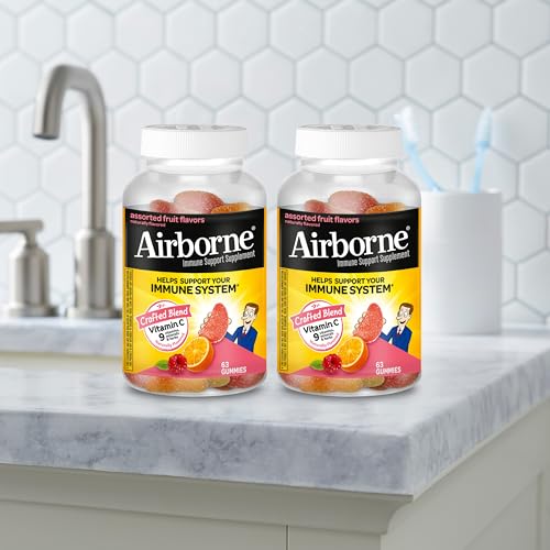 Airborne 750mg Vitamin C Gummies for Adults, Immune Support Gummies with Powerful Antioxidants VIT C & E, Caffeine Free - PrimeBioHealth - canada supplements