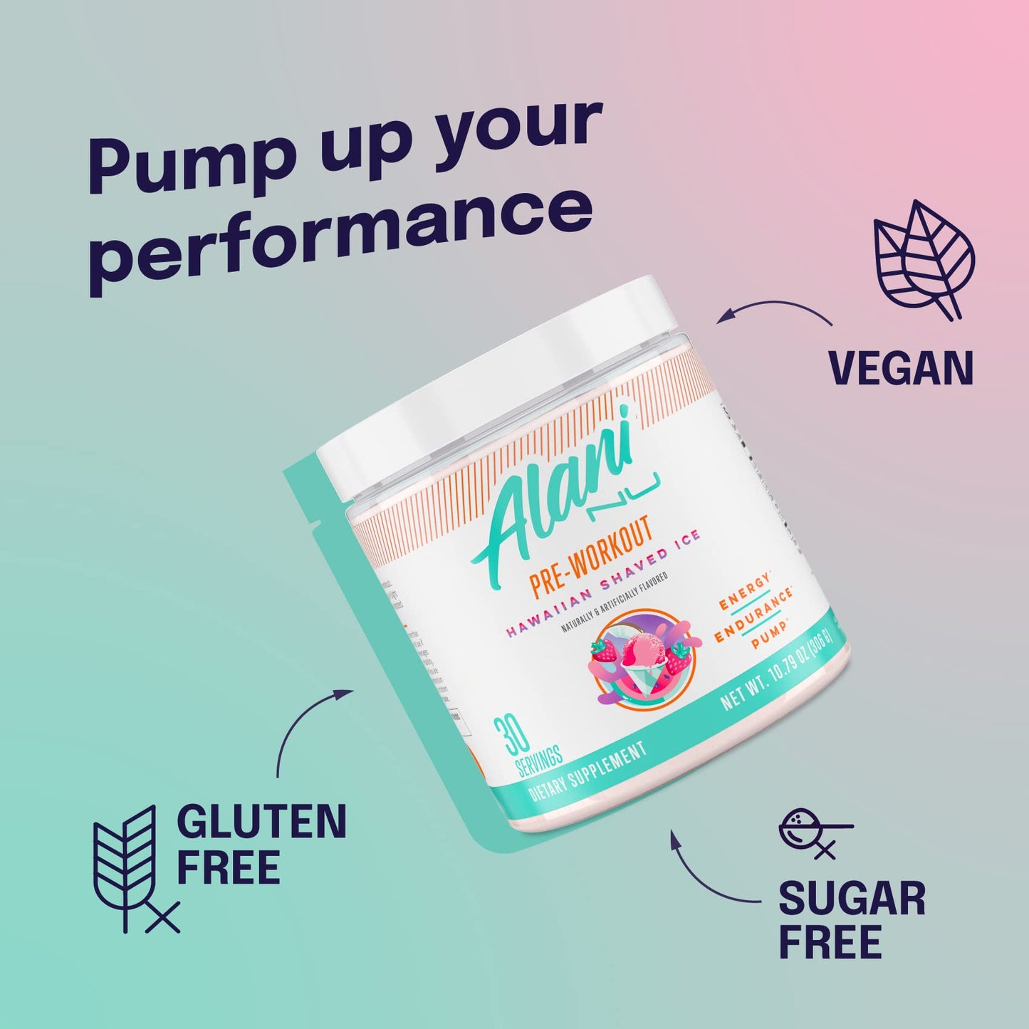Alani Nu Pre Workout Powder Hawaiian Shaved ICE, Amino Energy Boost, Endurance Supplement, Sugar Free, 200mg Caffeine - PrimeBioHealth - canada supplements