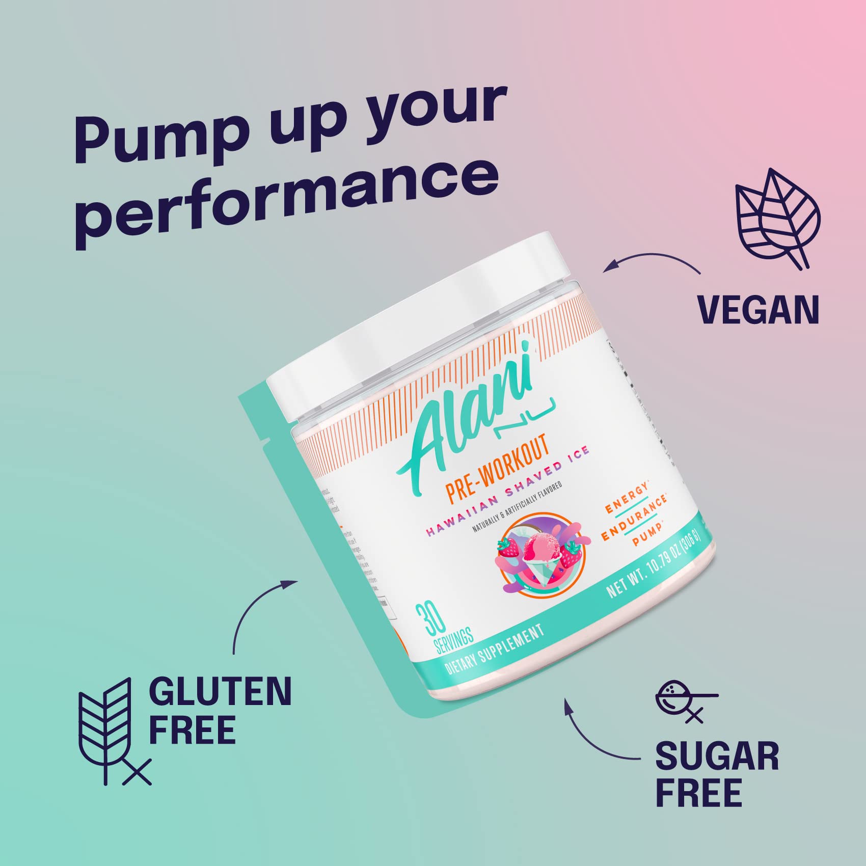 Alani Nu Pre Workout Powder Hawaiian Shaved ICE, Amino Energy Boost, Endurance Supplement, Sugar Free, 200mg Caffeine - PrimeBioHealth - canada supplements
