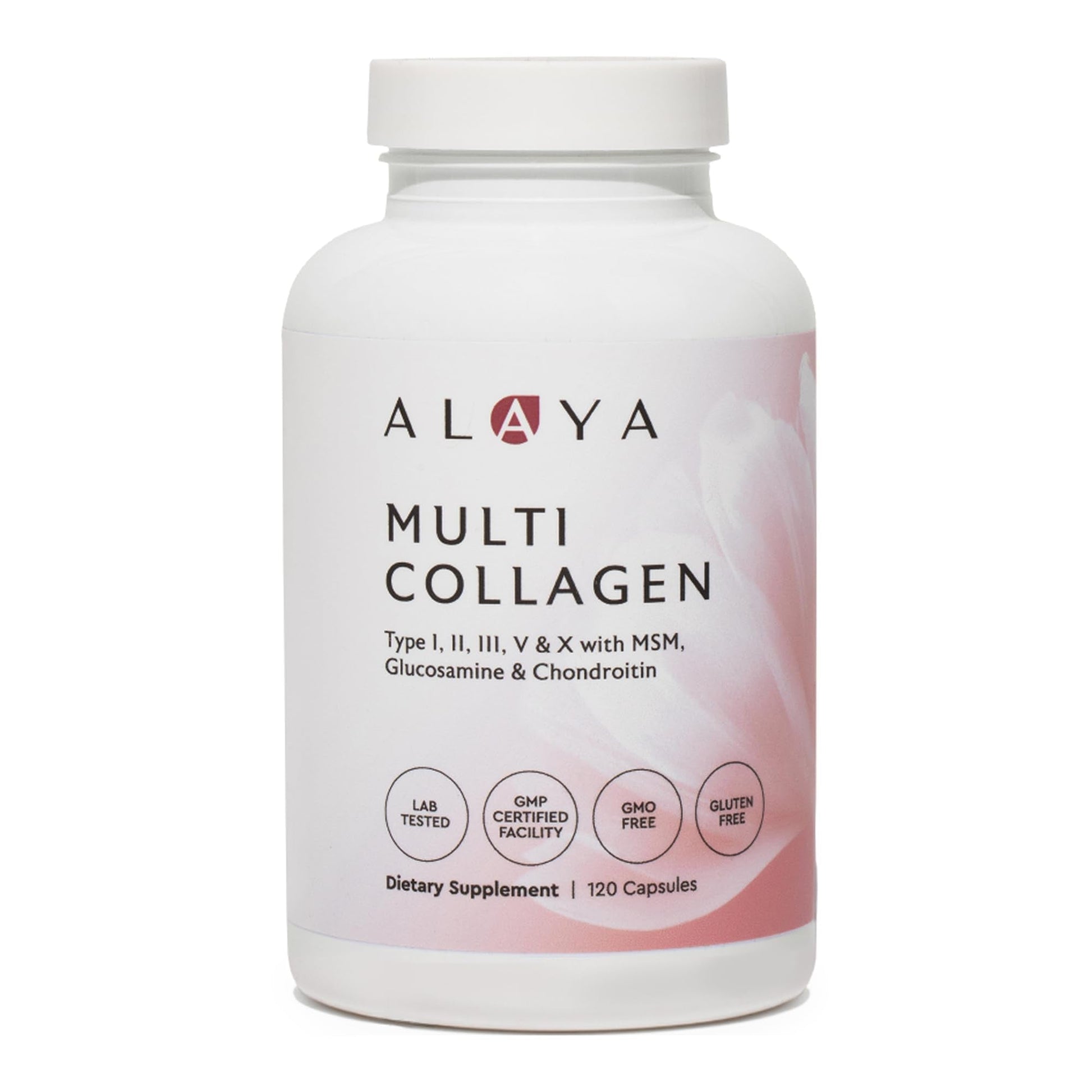 Alaya Naturals Hydrolyzed Multi Collagen Peptides Protein Capsules - Type I, II, III, V, X Grass-Fed Bovine, Chicken, Marine Collagen Supplement with MSM - PrimeBioHealth - canada supplements