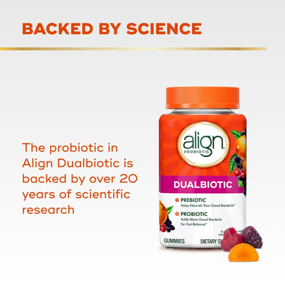 Align Dualbiotic, Prebiotics and Probiotics for Women and Men, Probiotics for Digestive Health, Prebiotics Help Nourish Good Bacteria - PrimeBioHealth - canada supplements