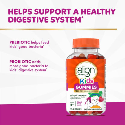 Align Probiotic, Kids Gummies, Prebiotic + Probiotic helps support a healthy digestive system*, 1 Doctor Recommended Probiotic Brand - PrimeBioHealth - canada supplements