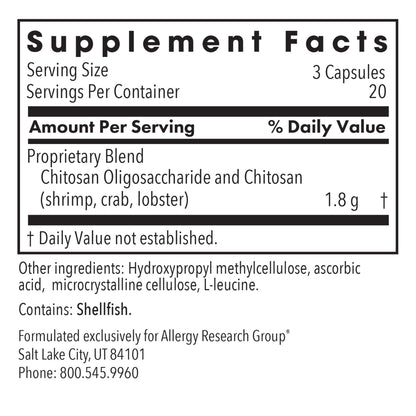 Allergy Research Group MicroChitosan Supplement - Chitosan, Chitosan Oligosaccharide, Cleansing Support Binder, Enhanced Detoxification - PrimeBioHealth - canada supplements