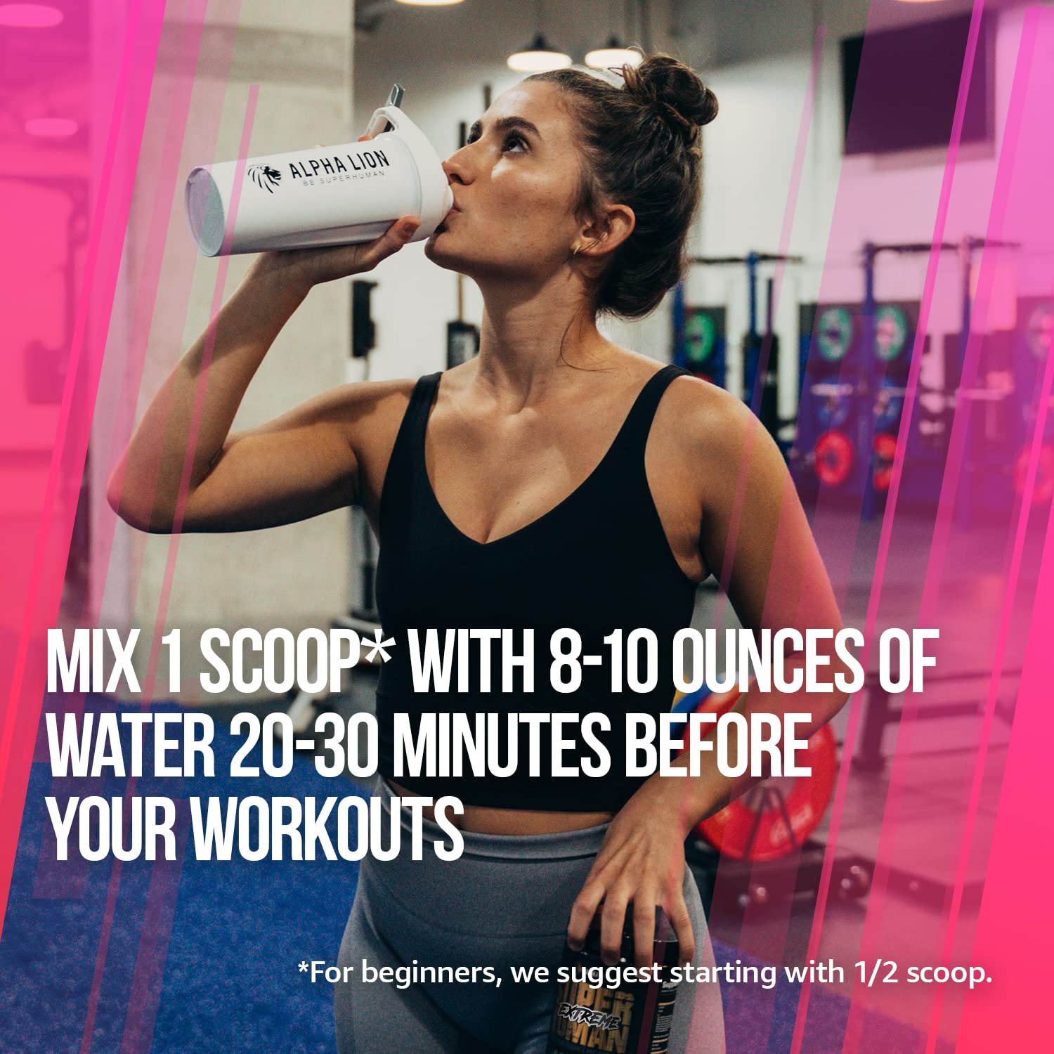 ALPHA LION Superhuman Extreme High Stim Pre Workout Powder, Beta Alanine, L-Taurine & 356mg Tri-Source Caffeine for Sustained Energy, Nitric Oxide & Citrulline for Pump (21 Servings, Slaughtermelon) - PrimeBioHealth - canada supplements