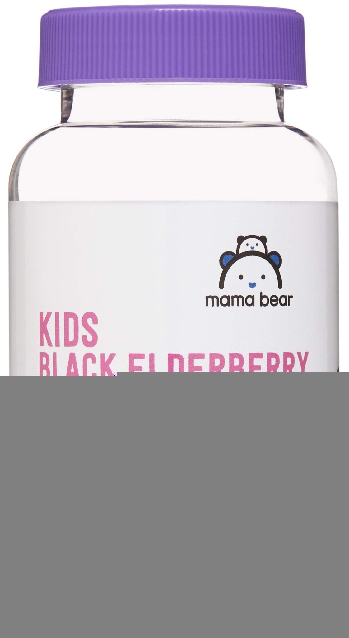 Amazon Brand - Mama Bear, Vegetarian Kids Black Elderberry Gummies 300 mg with Vitamins C, D, E and Zinc - Immune System Support - PrimeBioHealth - canada supplements