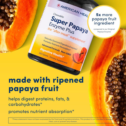 American Health Products Super Papaya Enzyme Plus 360 Tablets - PrimeBioHealth - canada supplements
