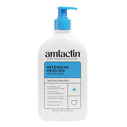 AmLactin Intensive Healing Body Lotion - Therapeutic Lotion for Extremely Dry Skin - No-Scrub Exfoliator and Moisturizer - PrimeBioHealth - canada supplements