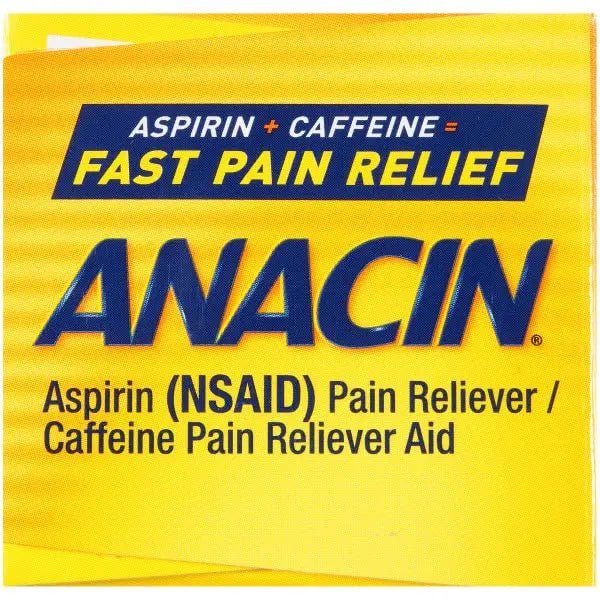 Anacin Fast Pain Relief Pain Reducer Aspirin Tablets, 200 Tabs (Value Pack of 2) - PrimeBioHealth - canada supplements