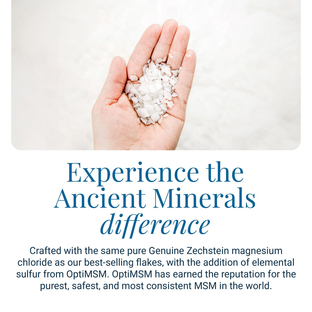 Ancient Minerals Magnesium Bath Flakes Ultra with OptiMSM – Pure Zechstein Magnesium Chloride and Organic Sulfur Bath Salts, - PrimeBioHealth - canada supplements