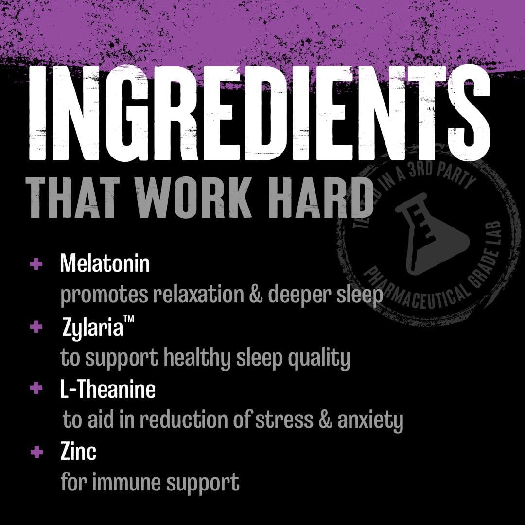 Animal PM - Sleep Aid for Adults Non-Habit Forming Relaxation Enhancer and Mood Support with Melatonin, L-Theanine, Zylaria, Zinc, Magnesium, Vitamin B6, GABA - PrimeBioHealth - canada supplements