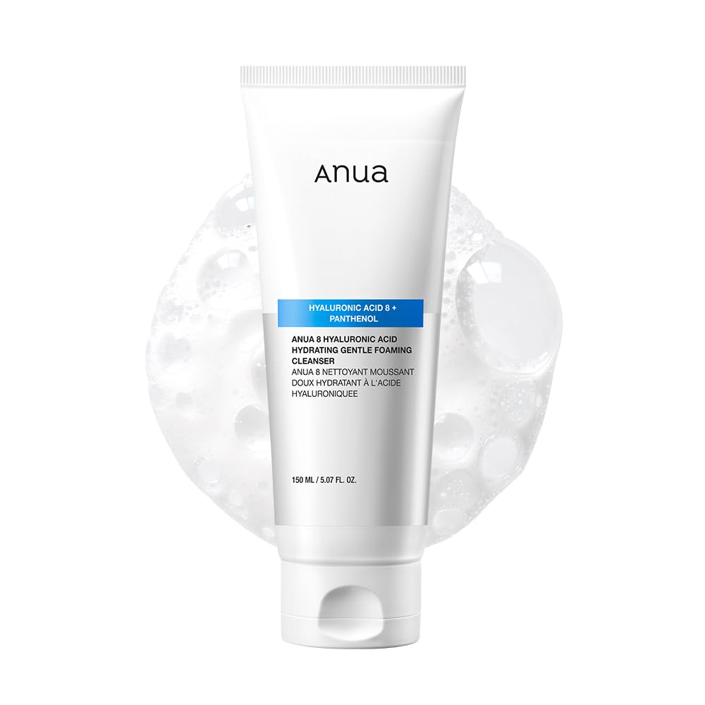 Anua Hydrating Gentle Foaming Cleanser, Hyaluronic Acid, Glycerin, Zinc, Panthenol, Korean Face Wash for Dry Skin - PrimeBioHealth - canada supplements