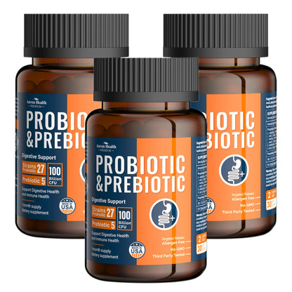 Anven Health 100 Billion Probiotics for Men and Women 27 Strains 5 Organic Prebiotics for Gut Digestive & Immune Health, Supports Diarrhea Gas Bloating - PrimeBioHealth - canada supplements