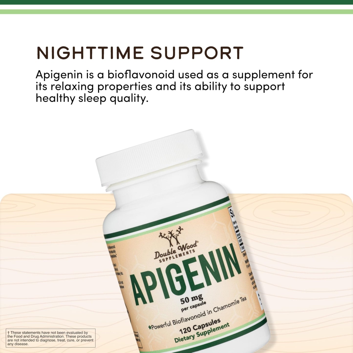 Apigenin Supplement - 50mg per Capsule, 120 Count (Powerful Bioflavonoid Found in Chamomile Tea for Relaxation, Sleep, and Mood) Senolytic - PrimeBioHealth - canada supplements