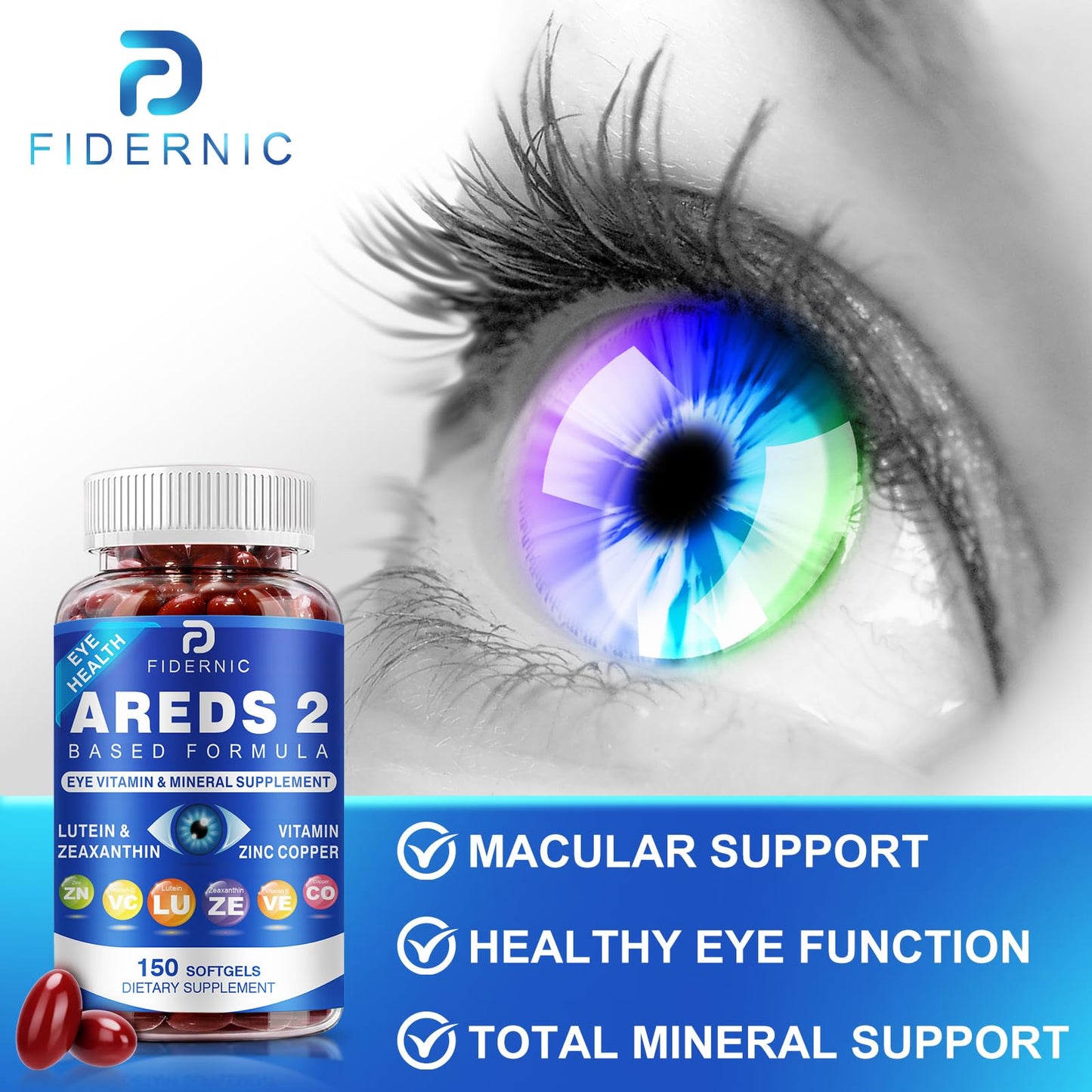 AREDS 2 Eye Vitamin & Mineral Supplement — Lutein and Zeaxanthin Supplement, Vitamin C & E, Zinc & Copper for Blue Light Protection, Eye Health Support - PrimeBioHealth - canada supplements