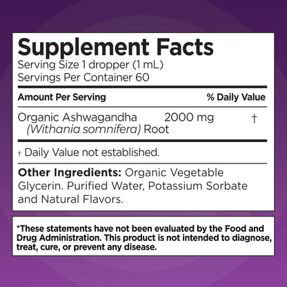 Ashwagandha KSM 66 Drops, 2000mg Natural Berry Flavor - Ashwagandha Supplements for Women, Ksm-66 Ashwaganda Extract for Immune Support, Performance, Heart Health - 60 Servings - PrimeBioHealth - canada supplements