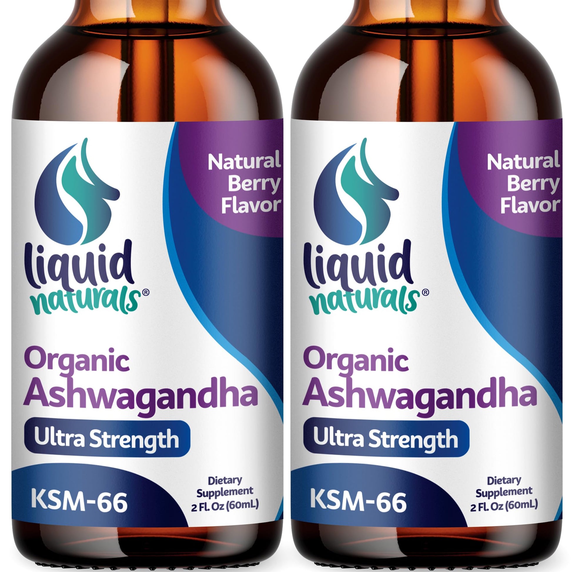 Ashwagandha KSM 66 Drops, 2000mg Natural Berry Flavor - Ashwagandha Supplements for Women, Ksm-66 Ashwaganda Extract for Immune Support, Performance, Heart Health - 60 Servings - PrimeBioHealth - canada supplements