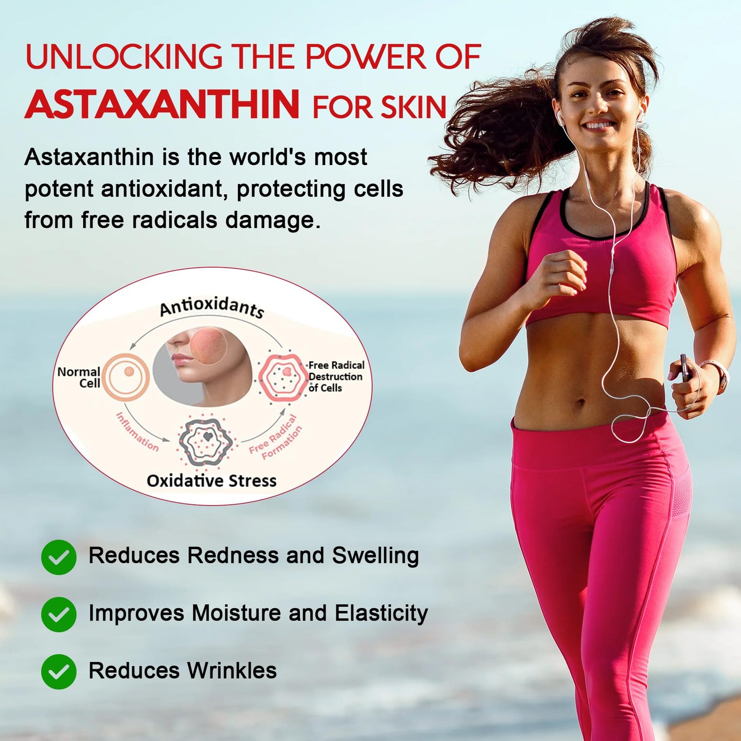 Astaxanthin Supplements 24mg, 5 Month Supply - Coconut MCT Oil, Fresh Microalgae Source w/Grape Seed Oil, Ashwagandha - Antioxidants for Healthy Skin, Eyes, Aging - Non-GMO & Gluten Free, 150 Softgels - PrimeBioHealth - canada supplements