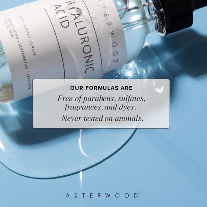 Asterwood Hyaluronic Acid Serum for Face - Plumping, Anti-Aging, Hydrating - Fragrance-Free - 1 Fl Oz - PrimeBioHealth - canada supplements