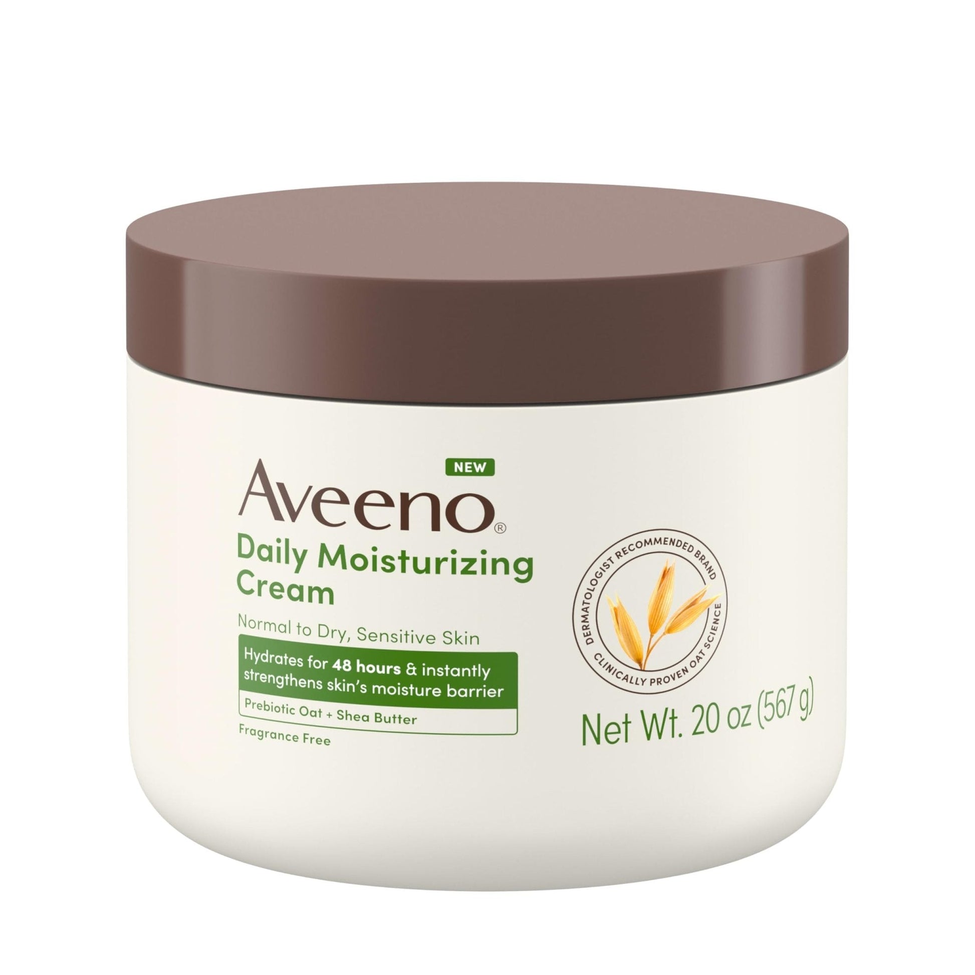 Aveeno Daily Moisturizing Cream with Prebiotic Oat & Shea Butter for Body, Face & Hands Moisturizer Cream - PrimeBioHealth - canada supplements