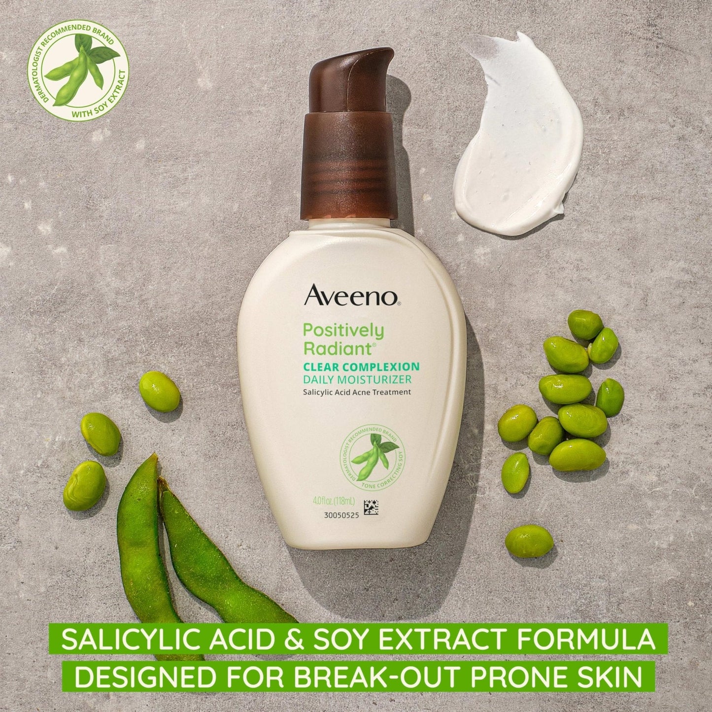 Aveeno Positively Radiant Clear Complexion Face Moisturizer, Acne Facial Moisturizer with Soy and Salicylic Acid for Oily Skin, Hypoallergenic Formula - PrimeBioHealth - canada supplements
